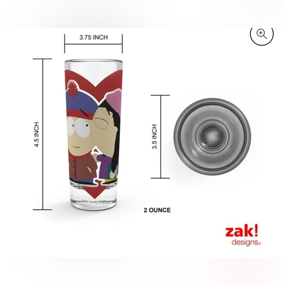 New South Park  2 Ounce 4-piece  Mini Glass set (South Park Shot Glasses) - Picture 4 of 5